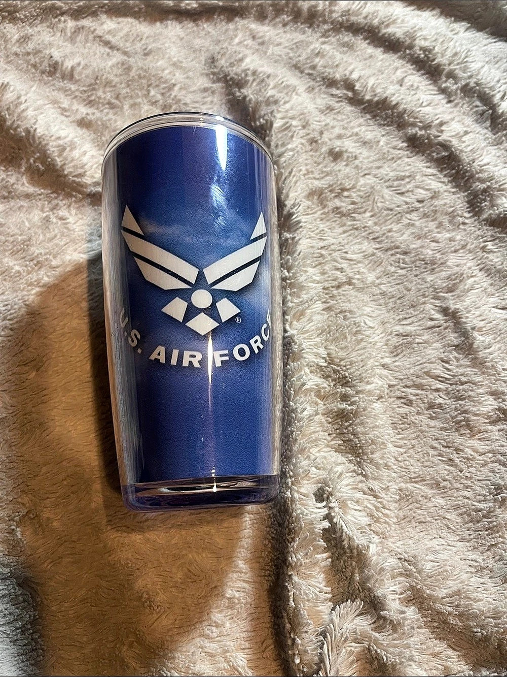 U.S. Air Force Veteran Insulated Tumbler Blue & White